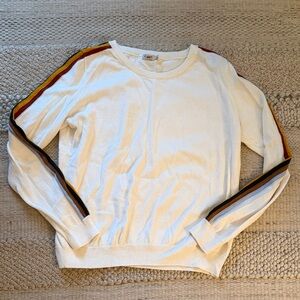 Faherty Cotton/Cashmere Sweater with Multicolor Stripes